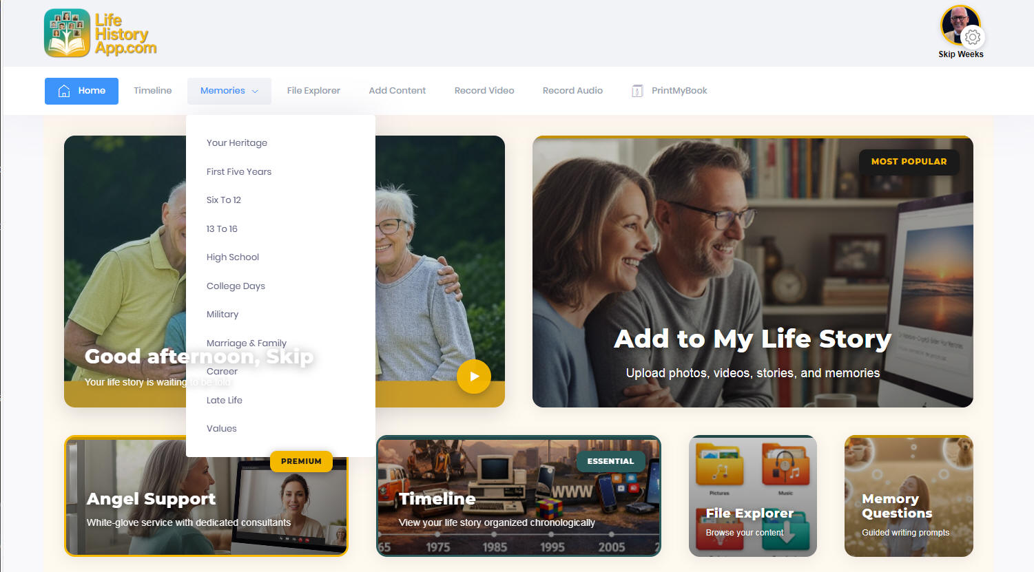 Eleven Phases of Your Life Memories