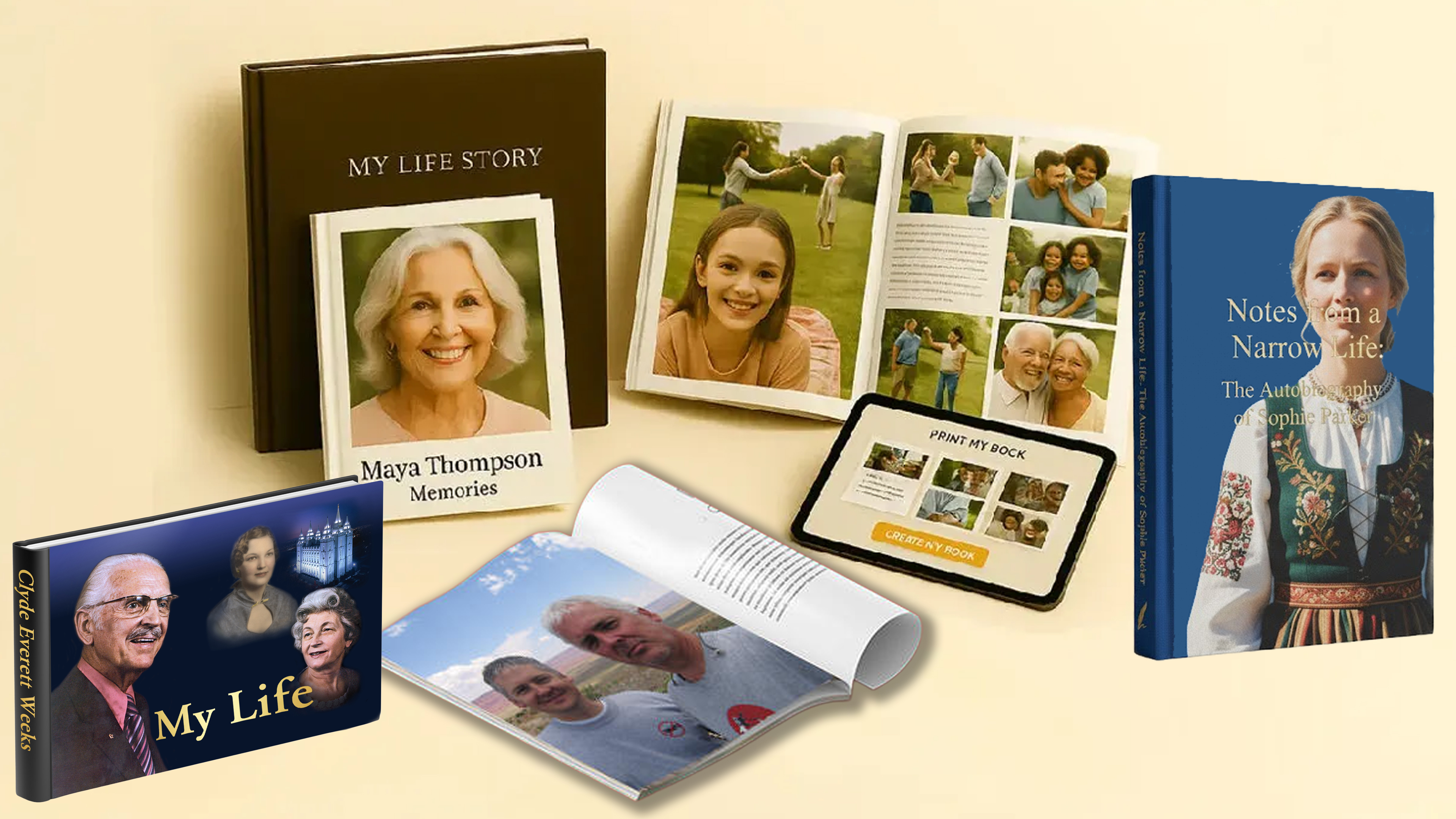 Beautiful custom life story books and magazines