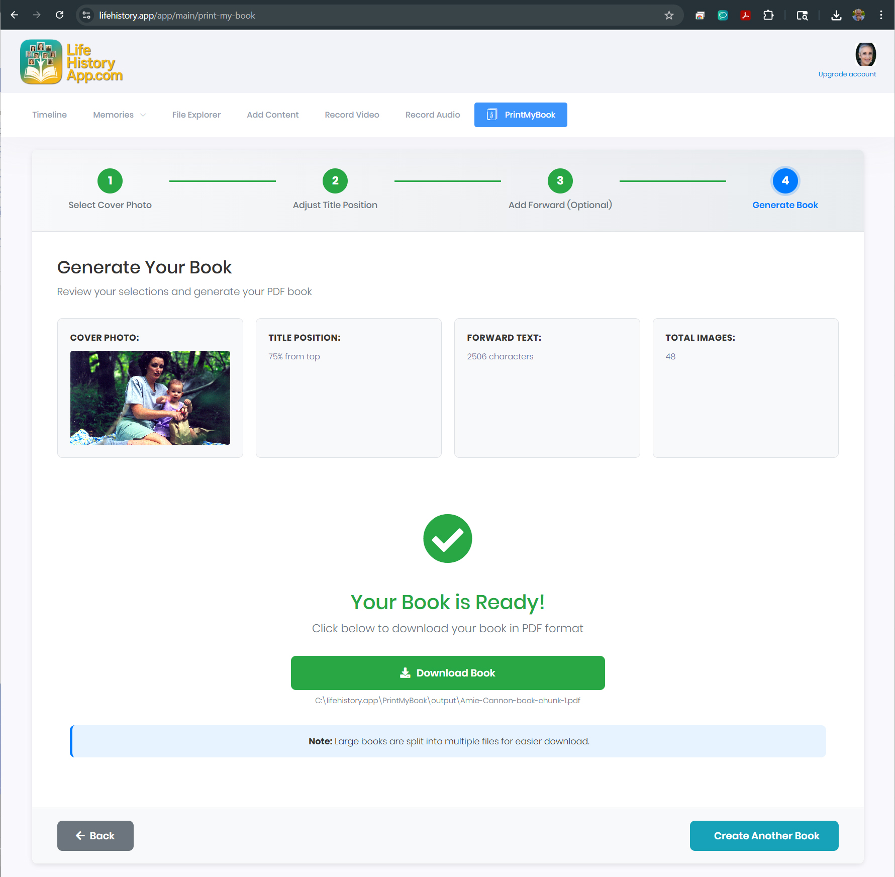 Step 5: Your book is ready to download